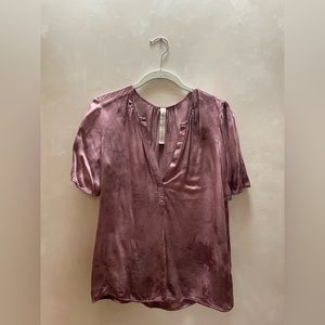 Blush tie dye Raquel Allegra flutter blouse